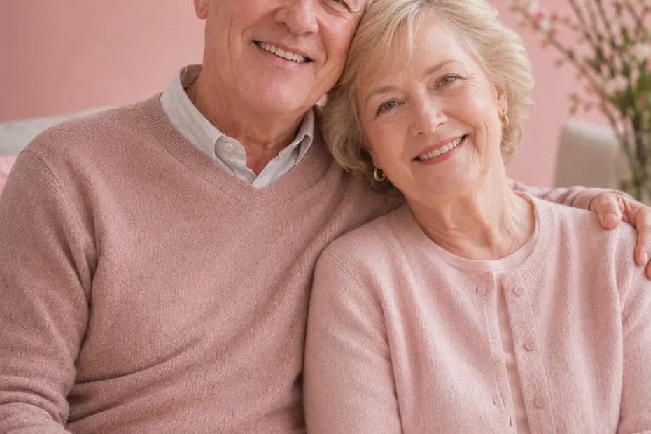 Cozy springtime portrait of affection